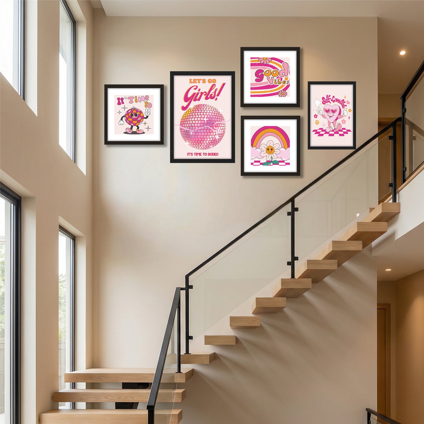 Girly Gallery Wall Set of 5