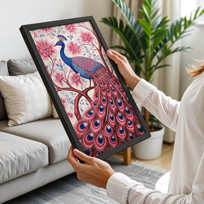 Blush Peacock Wall Frame
