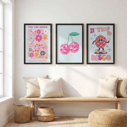 Retro Disco Pop Art Set of 3