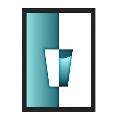 Aqua Glass Wall Frame