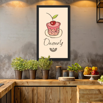 Dessert Illustration Wall Frame Set of 1