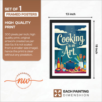 Cooking Is Art Wall Frame
