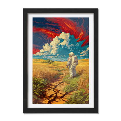 Astronaut Adventure Enjoying Clouds Frame
