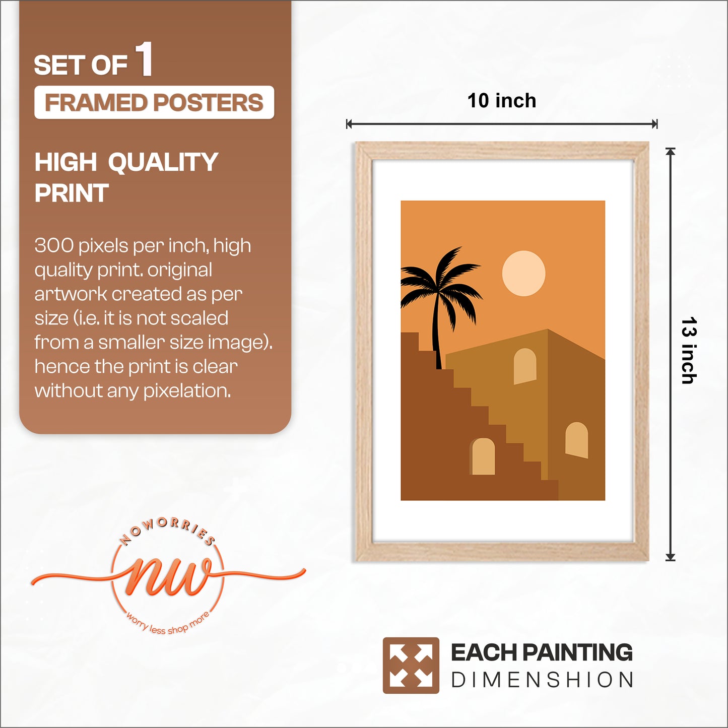 Modern Desert Architecture Palm Wall Art Poster