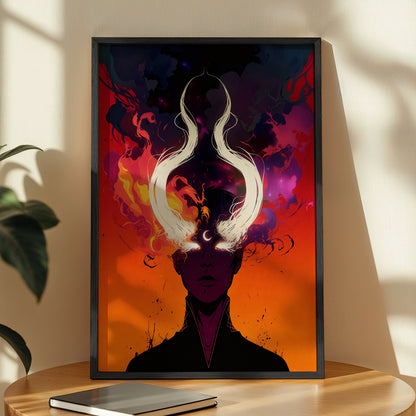 Mystic Horned Figure Wall Art
