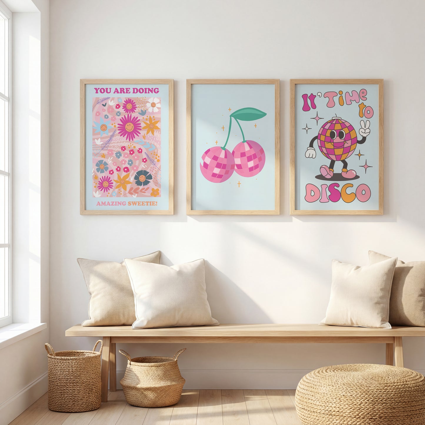 Retro Disco Pop Art Set of 3