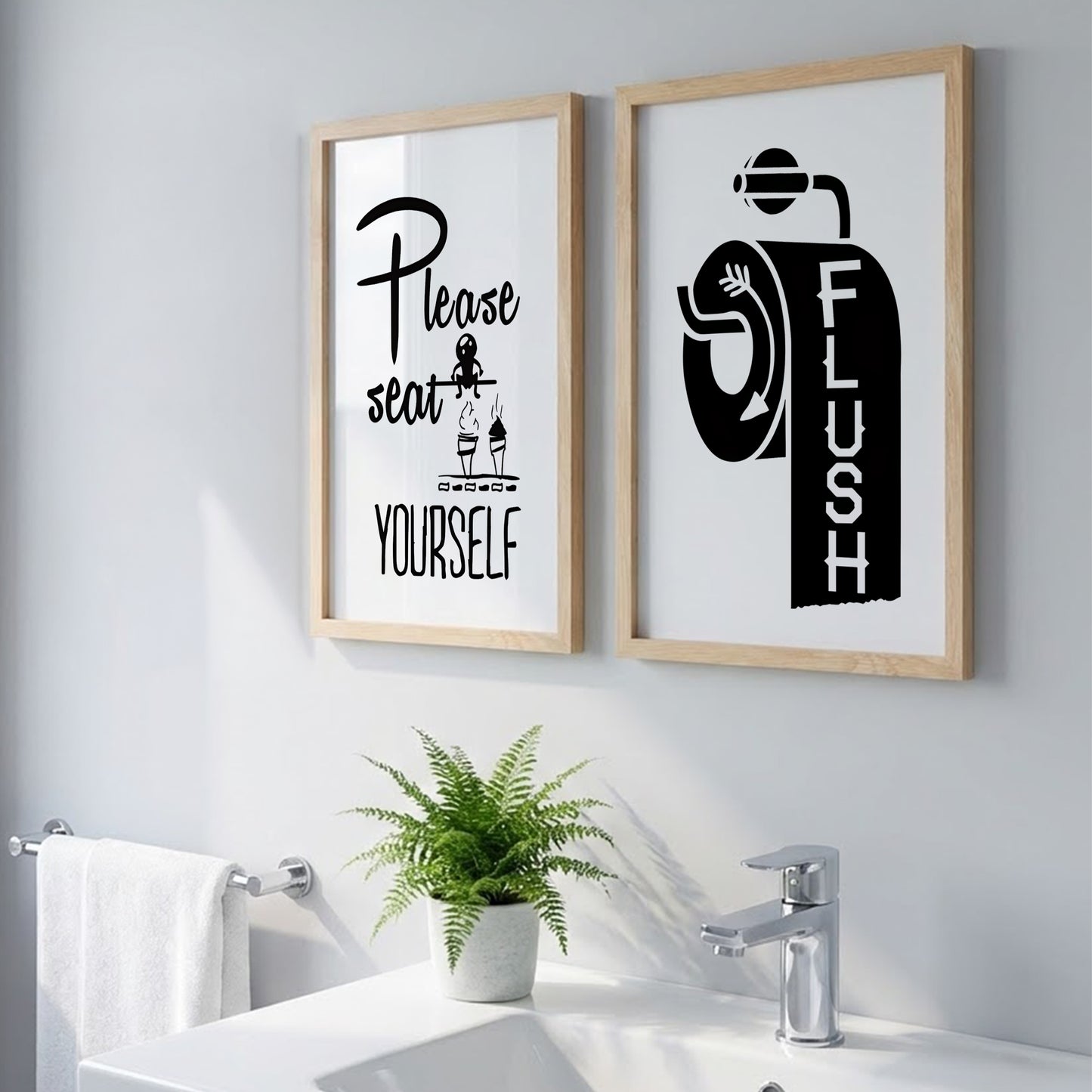 Please Seat Yourself Funny Set of 2