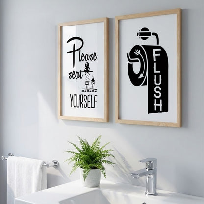Please Seat Yourself Funny Set of 2