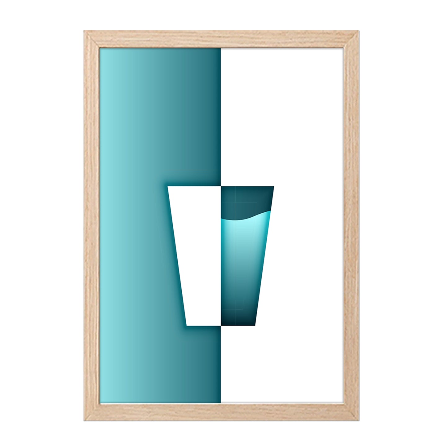 Aqua Glass Wall Frame
