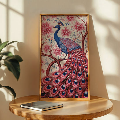 Blush Peacock Wall Frame