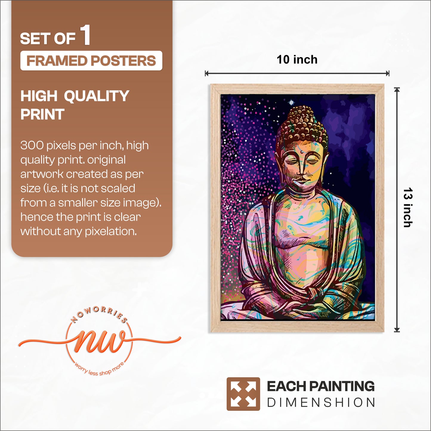Colorful Buddha Frame