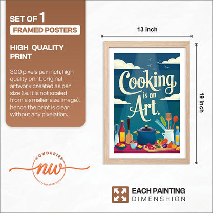 Cooking Is Art Wall Frame