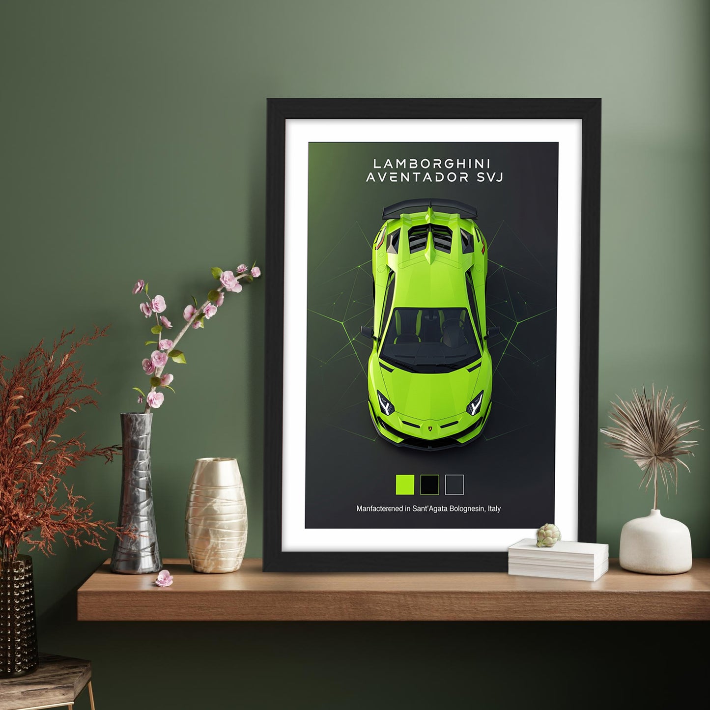 Aventador SVJ Top View Wall Frame