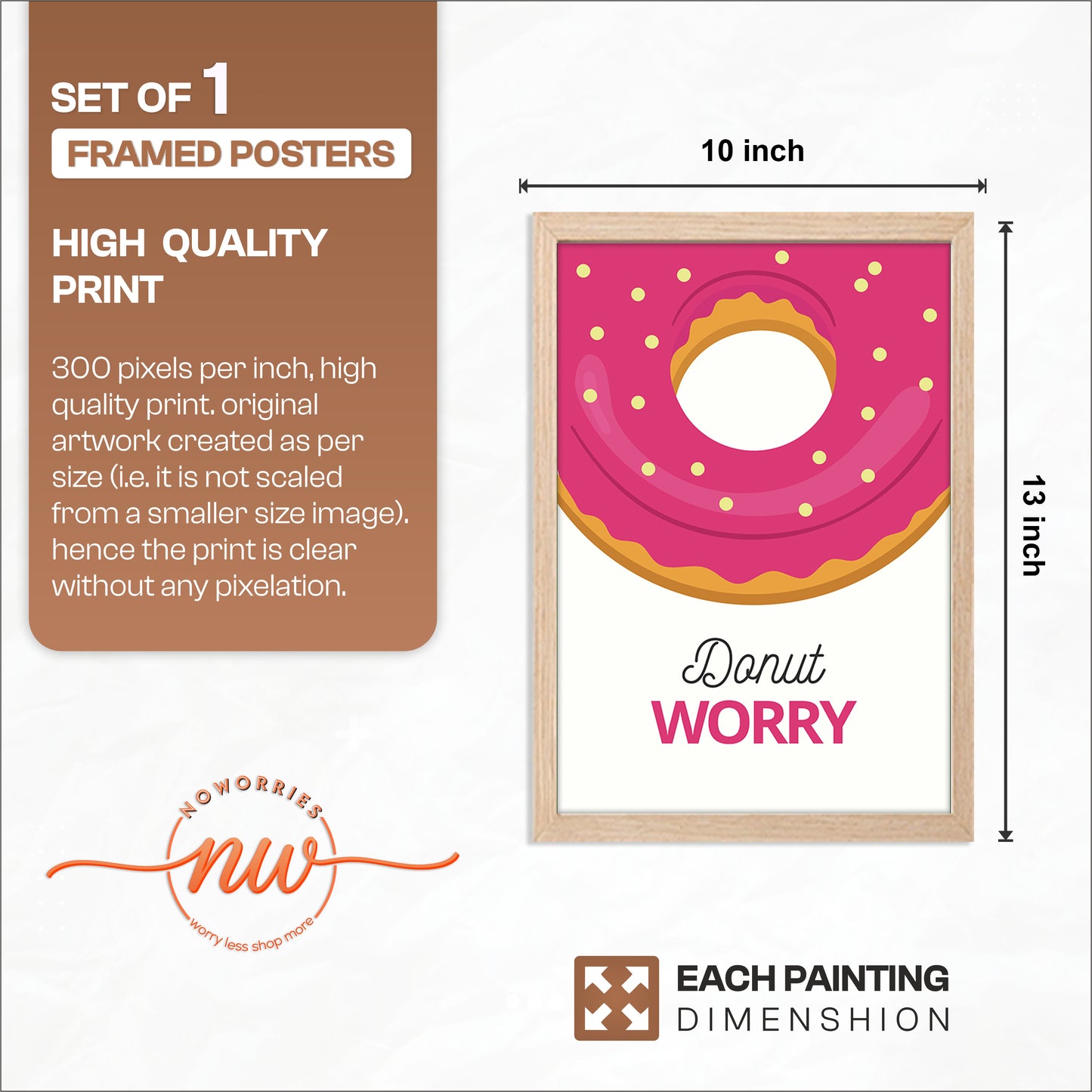 Donut Smile Wall Frame