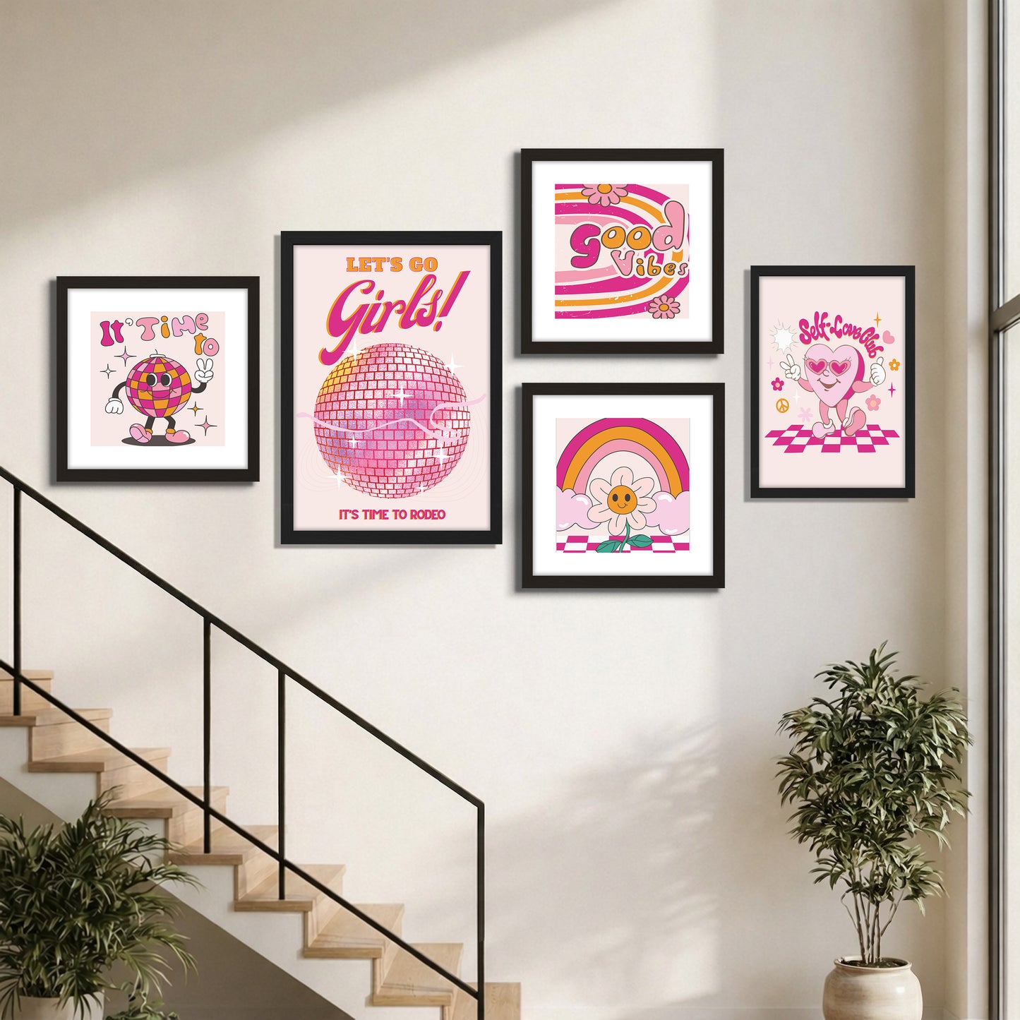 Girly Gallery Wall Set of 5