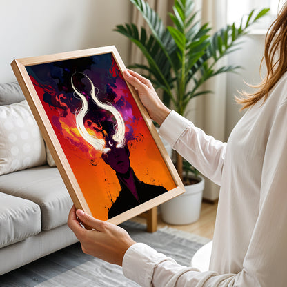 Mystic Horned Figure Wall Art