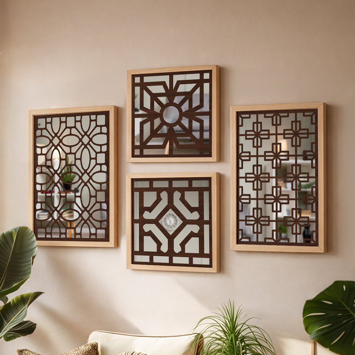 Fusion Mirror Art Set of 4