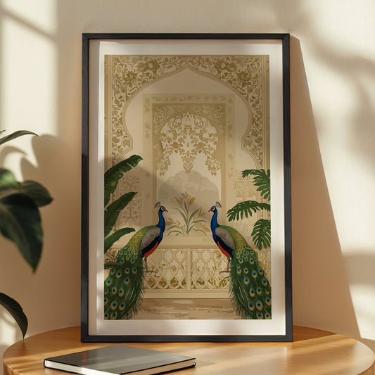 Twin Peacock Heritage Art