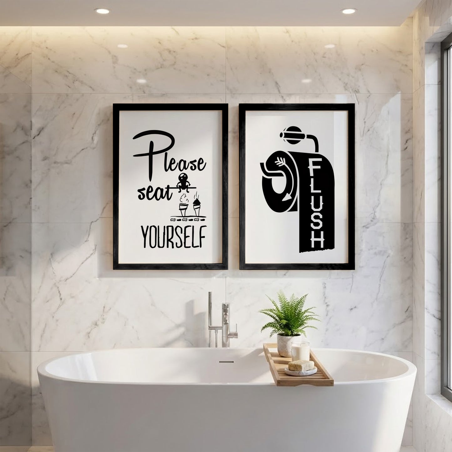 Please Seat Yourself Funny Set of 2