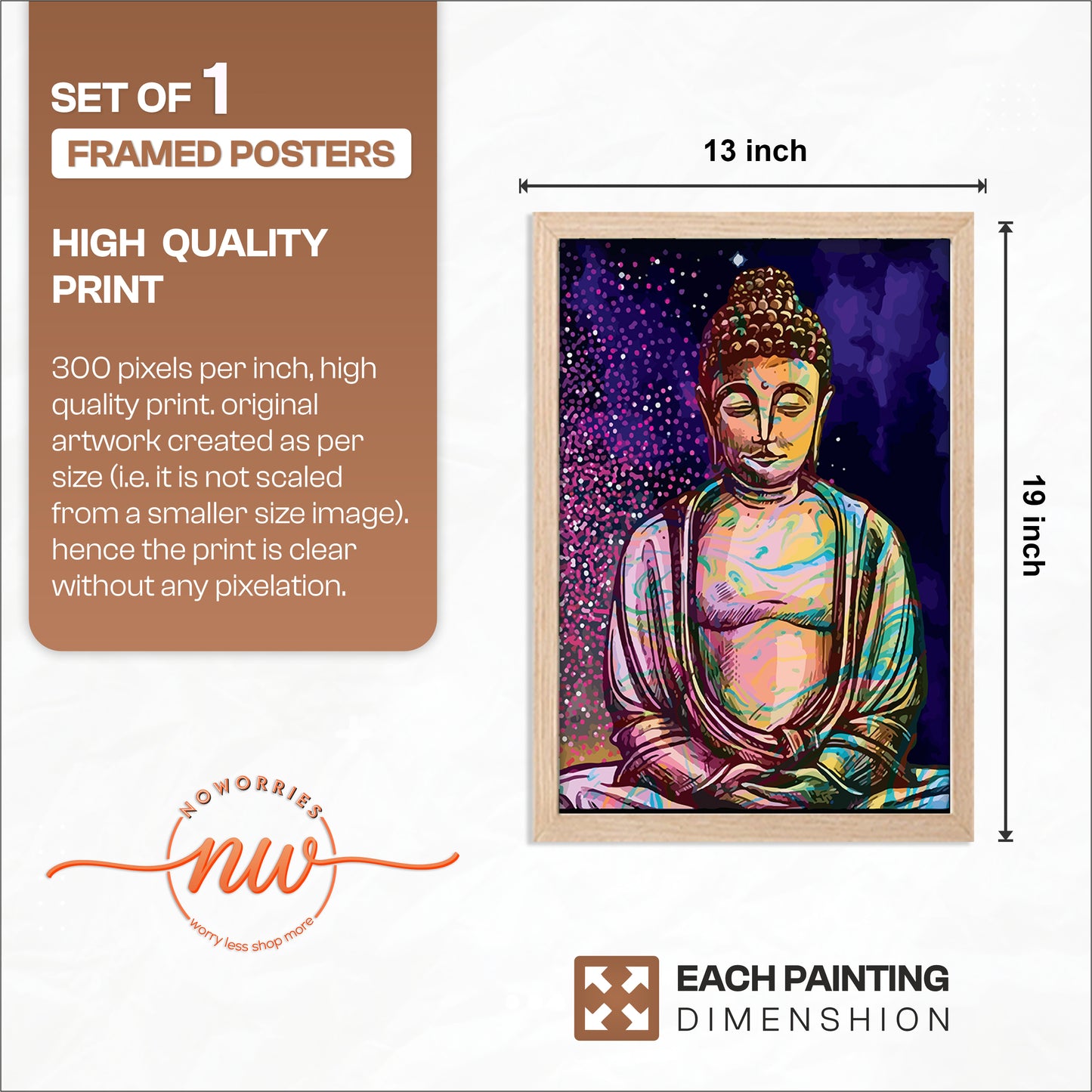 Colorful Buddha Frame