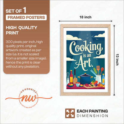 Cooking Is Art Wall Frame
