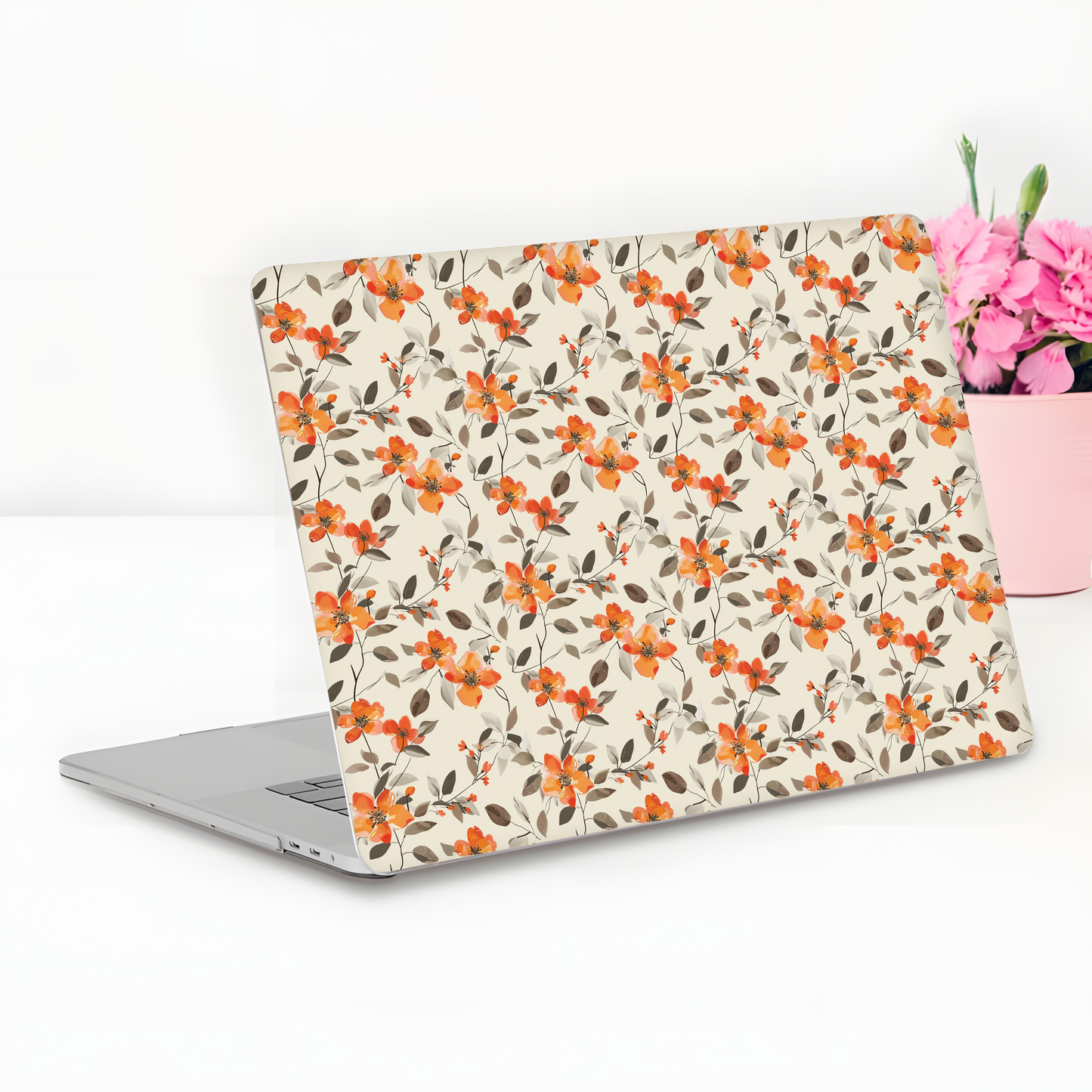 Peach Blossom Pattern Laptop Skin