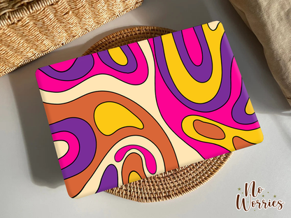 Retro Abstract Waves Laptop Skin