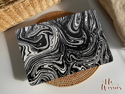 Black Marble Swirl Laptop Skin