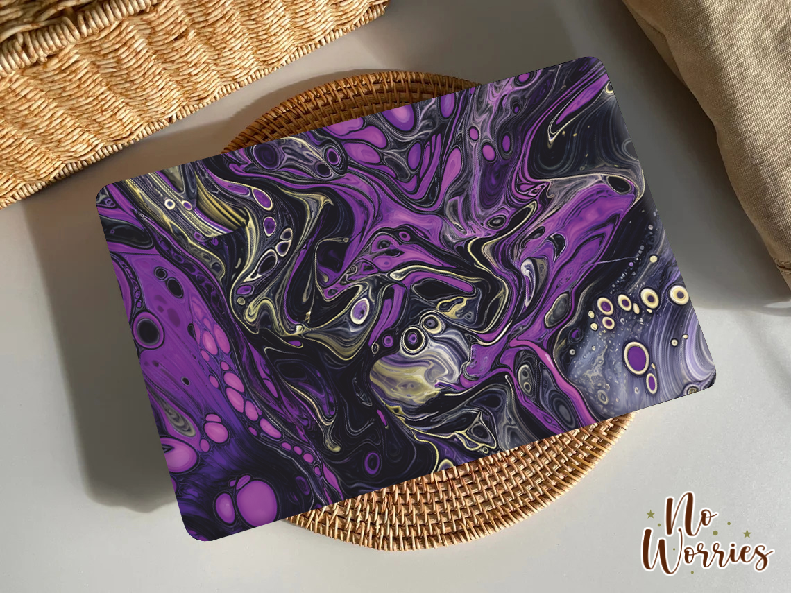Purple Fluid Art Laptop Skin
