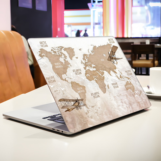 Classic Explorer World Map Laptop Skin