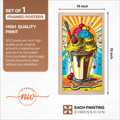 Colorful Ice Cream Shake Art