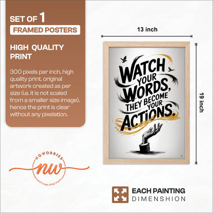 Watch Your Words Inspirational Poster