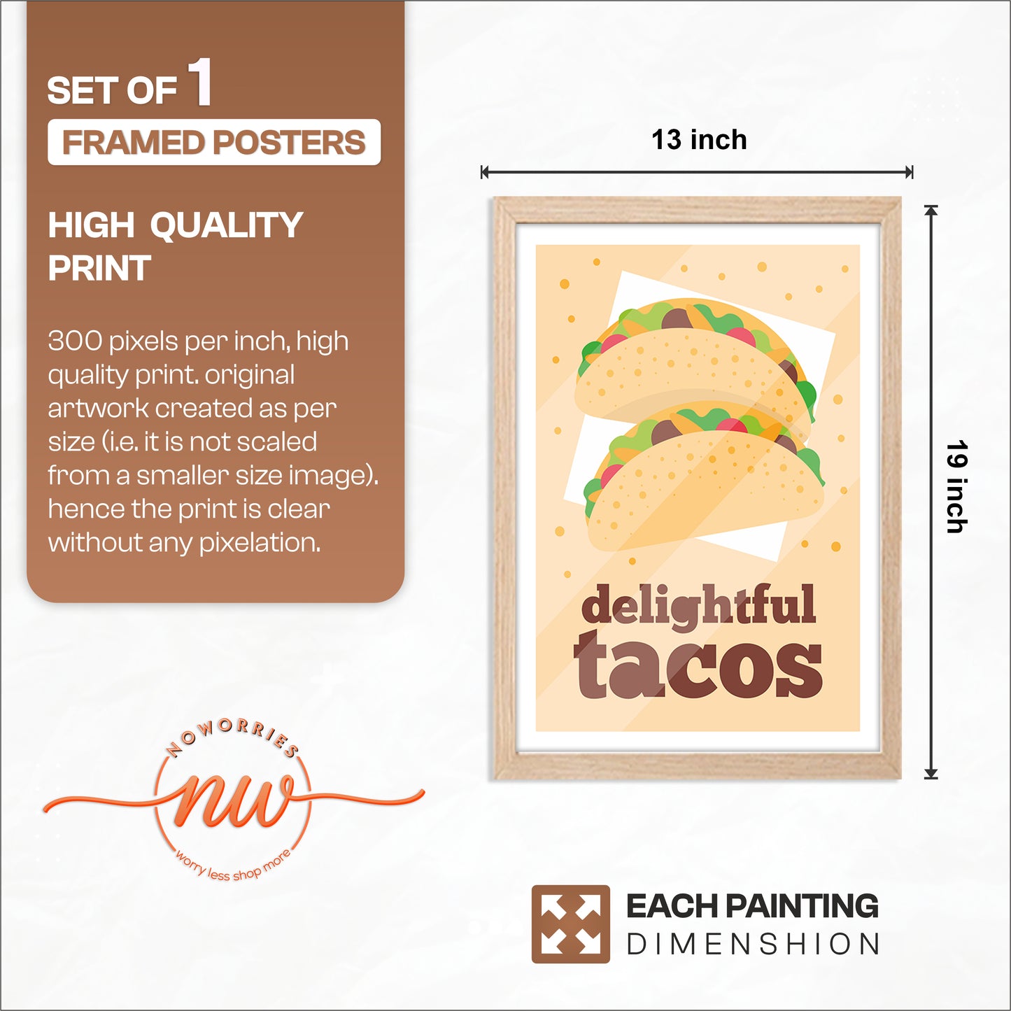 Tasty Tacos Wall Frame