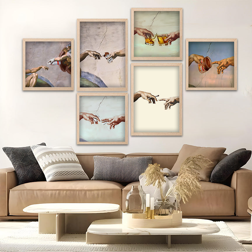 Modern Renaissance Pop Art Wall Art Set of 6