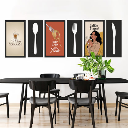 Modern Kitchen Quote Wall Art Set