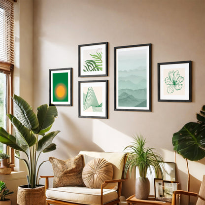 Mountain Mist Wall Art Set of 5