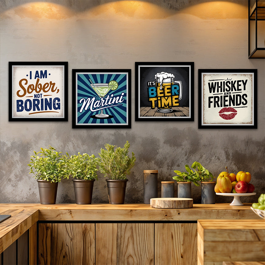Bar Quote Wall Art Set