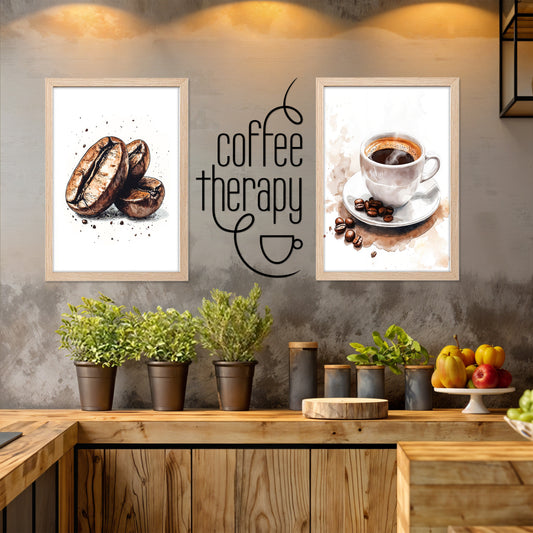 Vintage Food Quote Wall Art Set