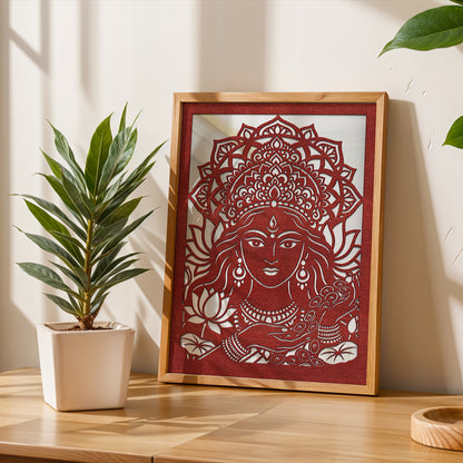Lakshmi Pinewood Laser wall Art