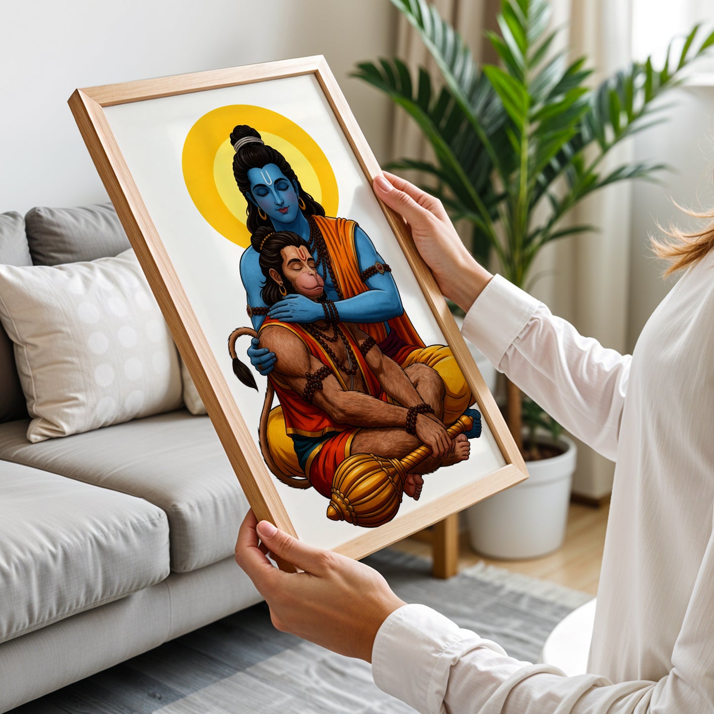 Ram Hanuman Bond Wall Frame