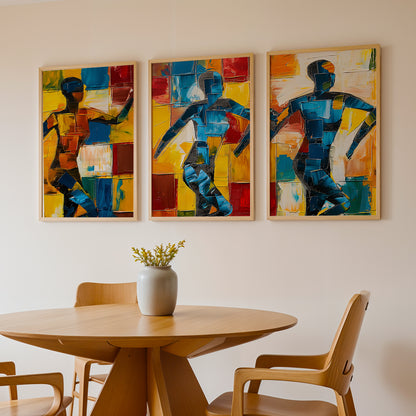 Abstract Figure Wall Art Set of 3