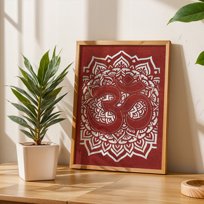 Om Pinewood Laser Wall Art