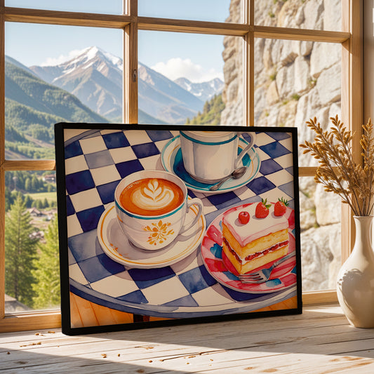 Coffee & Strawberry Delight Wall Frame
