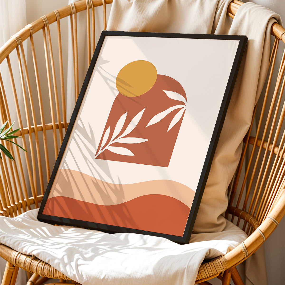 Abstract Floral Vase Wall Frame