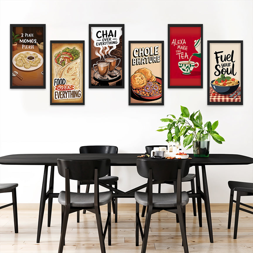 Desi Comfort Food Wall Frame Set