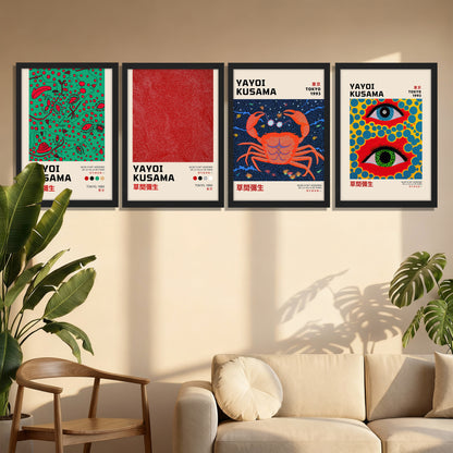Kusama Inspired Art Print Set of 4