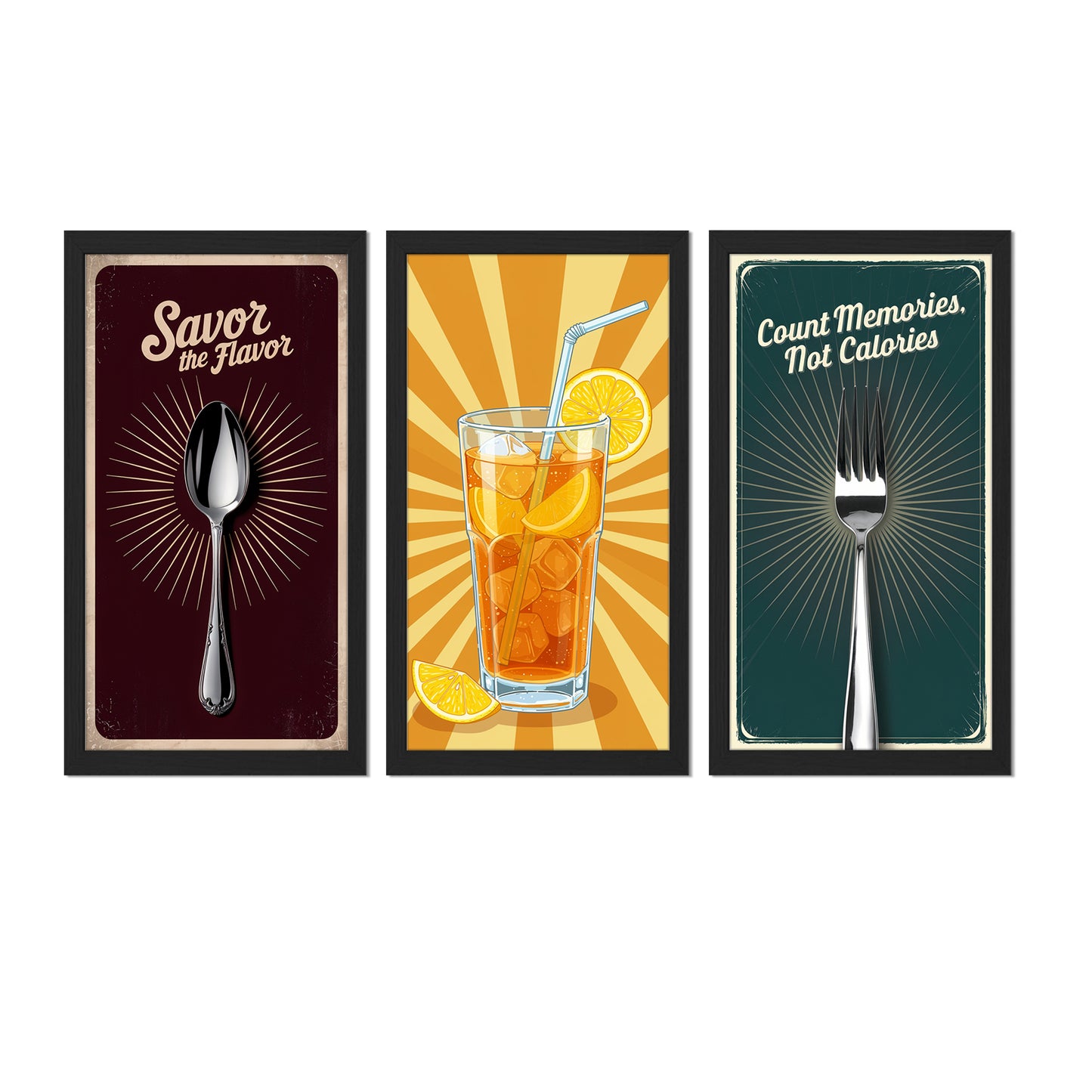 Flavor & Refresh Trio Wall Frame Set