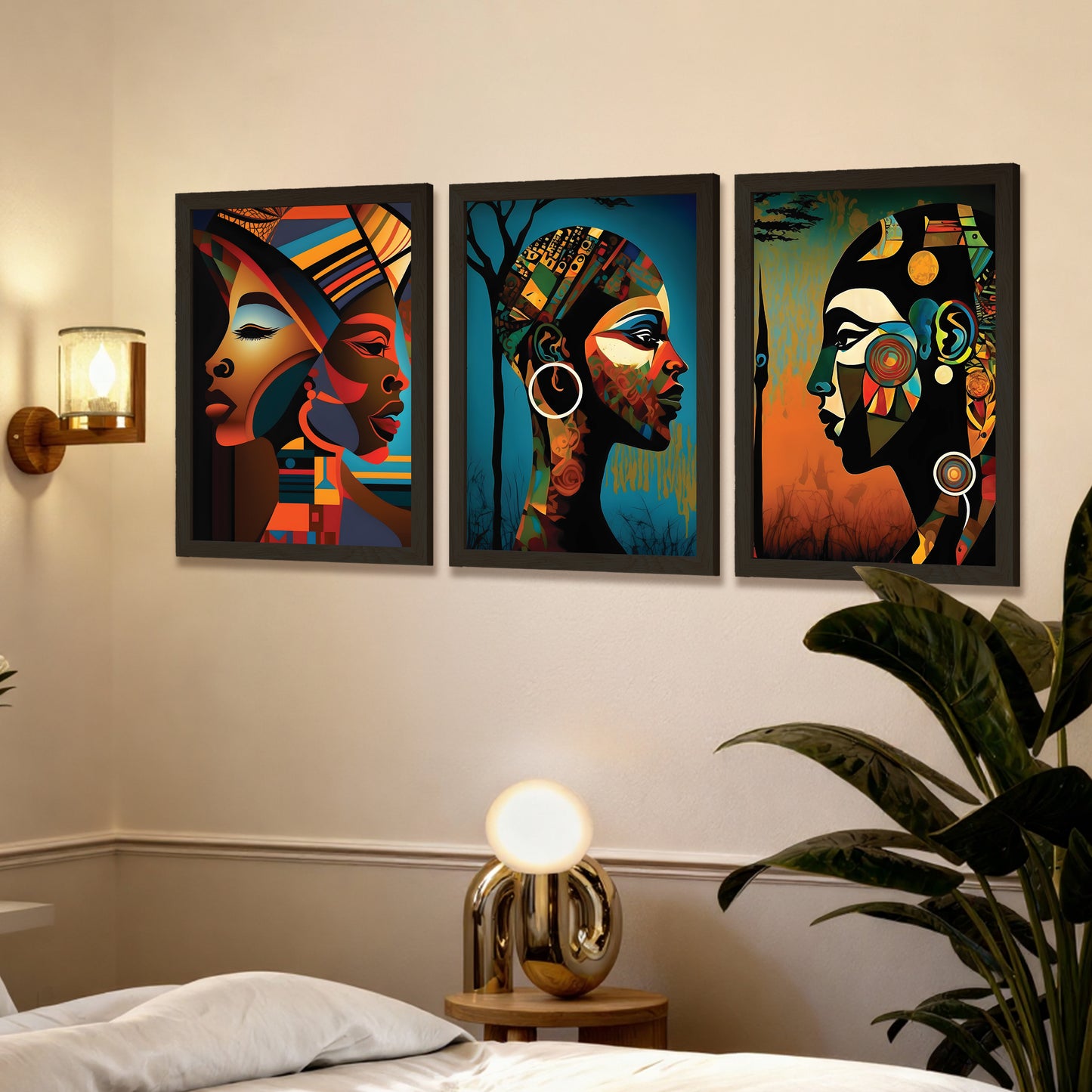 African Essence Trio Wall Frame Set of 2
