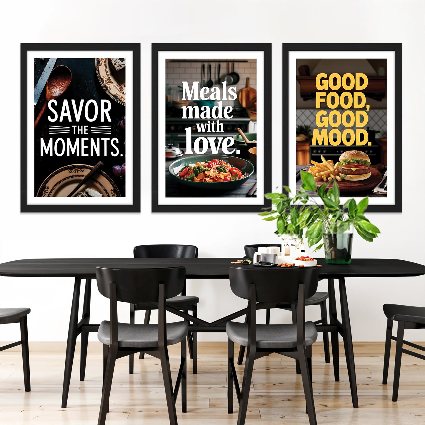 Food Quotes Wall Frame Set