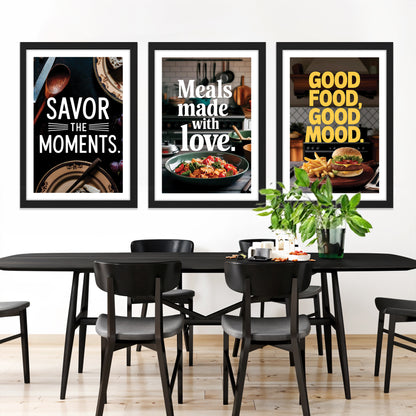 Food Quotes Wall Frame Set